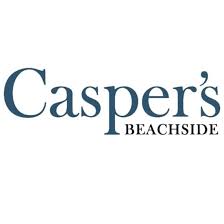 Casper's logo in blue font and white background