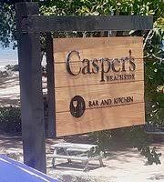 wooden sign post with Casper's on it