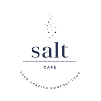 salt café logo in dark blue print no white background