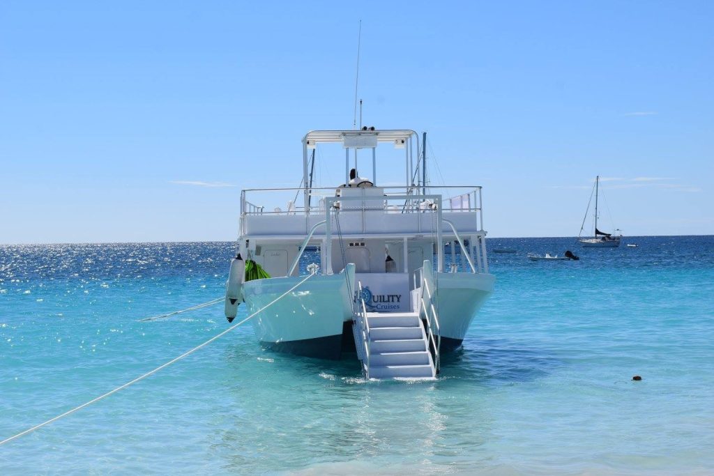 cruise boat on the ocean