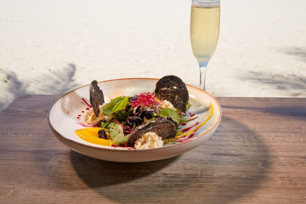 pureocean meal and champagne